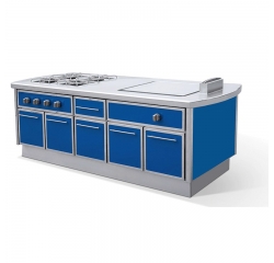 宜兴燃气四头平头炉连扒炉组合 (电磁安全阀)